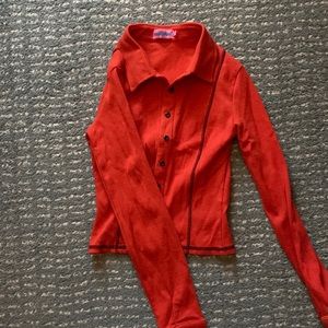 Edikted going out red long sleeve top